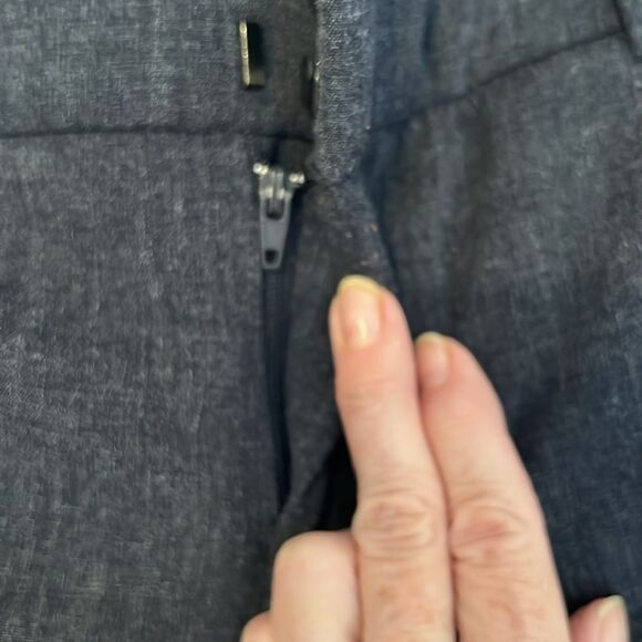 Nine West size 4P blue front zip boot cut pants EUC - Picture 4 of 11